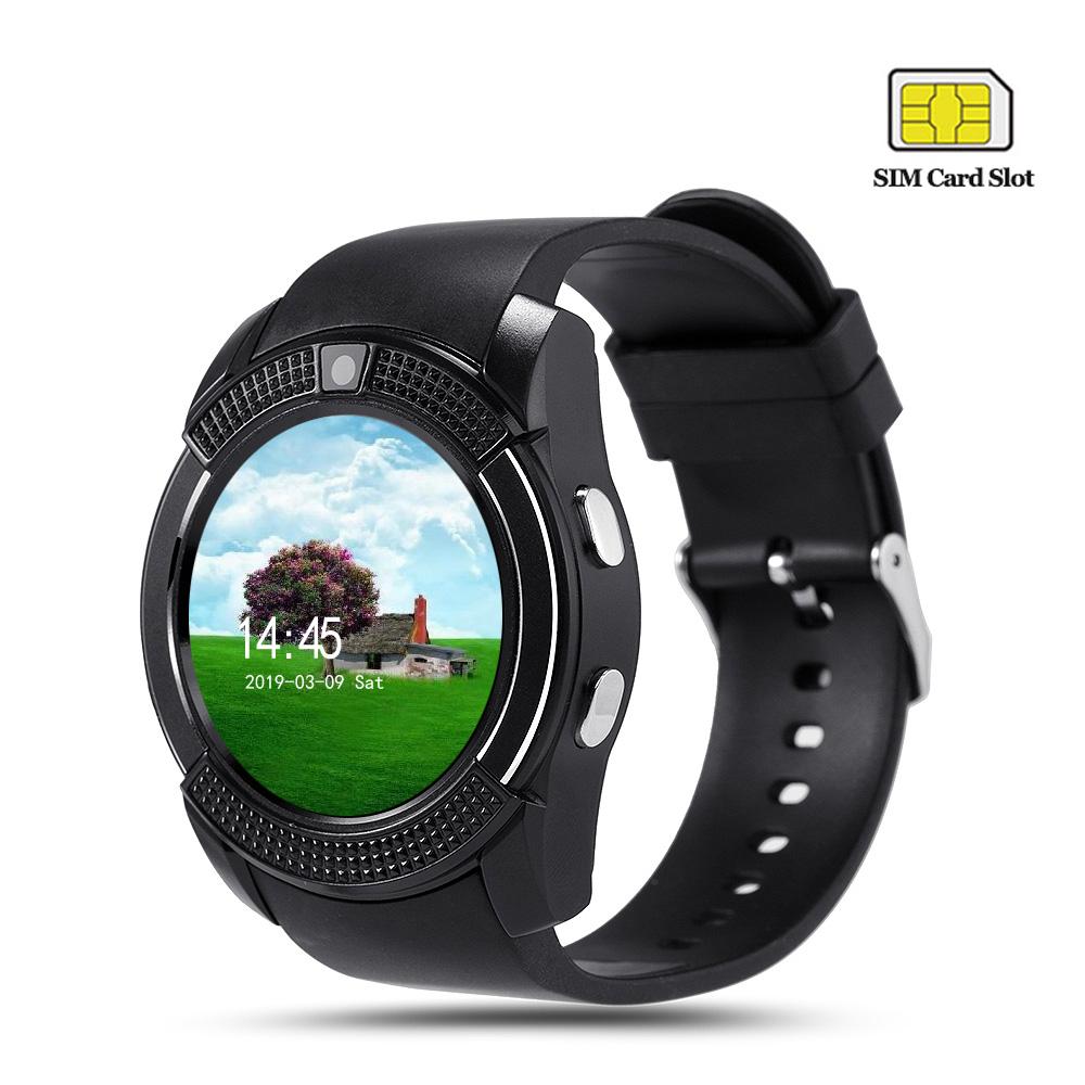 Famous Sport Men Smart Watch WIth SIM card For Android and IOS sistems With Camera Rounded Answer Call Dial Call Smartwatch and  Heart Rate Fitness Tracker