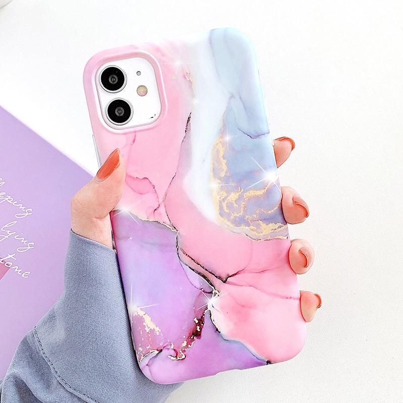 Marble Crack Matte Phone Cases For iphone 12 mini 11 Pro Max SE 2020 XS Max XR X 7 8 Plus Case Cover Silicone Soft TPU IMD Back SIlicon case for Phone