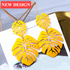 New Elegant Luxury Vintage Geometric Gold Dangle Drop Earrings For Women And Female Wedding