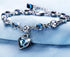 Modern Genuine 925 Sterling Silver Heart Elegant Luxury Bracelets For Women Blue Sapphire Tanzanite Chain Bracelet  Trendy Wedding Gift Fine Jewelry