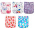 Modern Luxury Printed Baby Nappy 5pcs/Lot Washable Diapers Good Quality Pocket Diaper For Kids