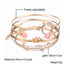 Luxury Modern  Gold Crystal Circle Arrow Bracelets Set for Women In Bohemian Pink Opal Adjustable Charm Bracelet Jewelry Style for Women and Ladies