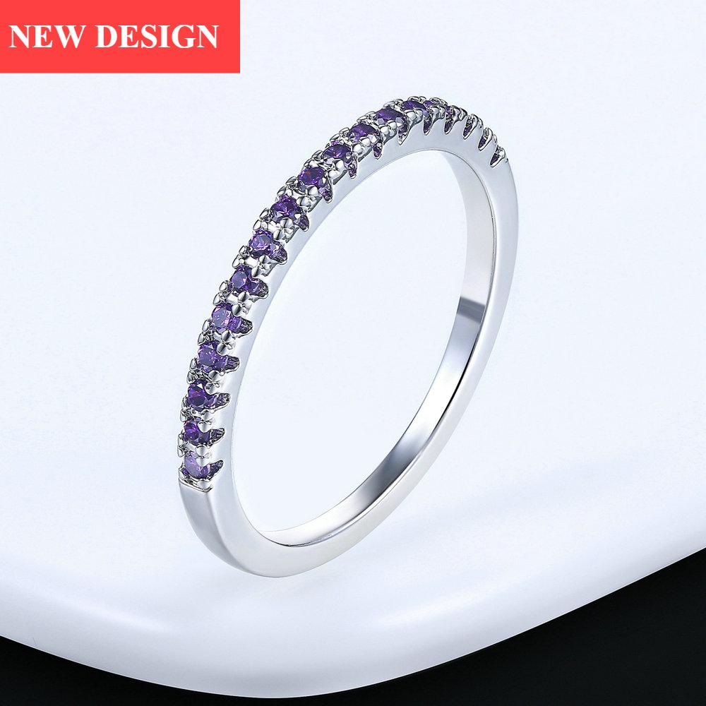 Luxury Diamond Wedding Ring For Women In Shiny Modern Classical Multicolor Mini Cubic Zirconia Rose Gold Style Color Cubic Zirconia Jewelry