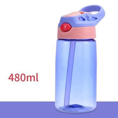 480ML Kids Water Cup Creative Safe Baby Feeding Cups With Straws Leakproof Water Bottles Outdoor Portable Children's Cups