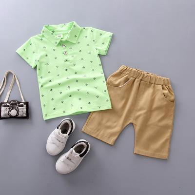 Modern Luxury Baby Boys T shirt And Shorts Anchor Printed Children's Clothing in Elegant  Deisgn