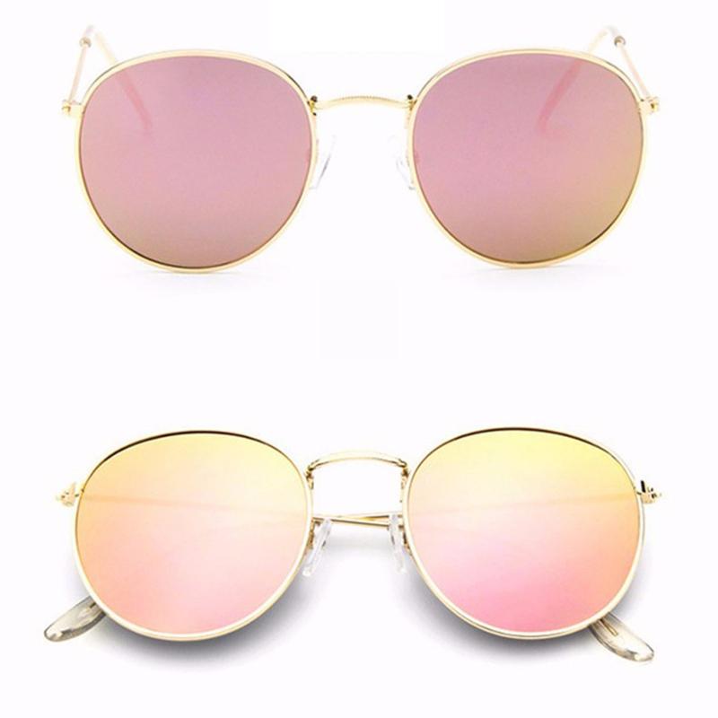 Leon Elegant Unisex Woman and Man Classic Round  Sunglasses Designer Glasses Lady Round Luxury Retro Sunglasses With Vintage Mirror Oculos De Sol Gafas