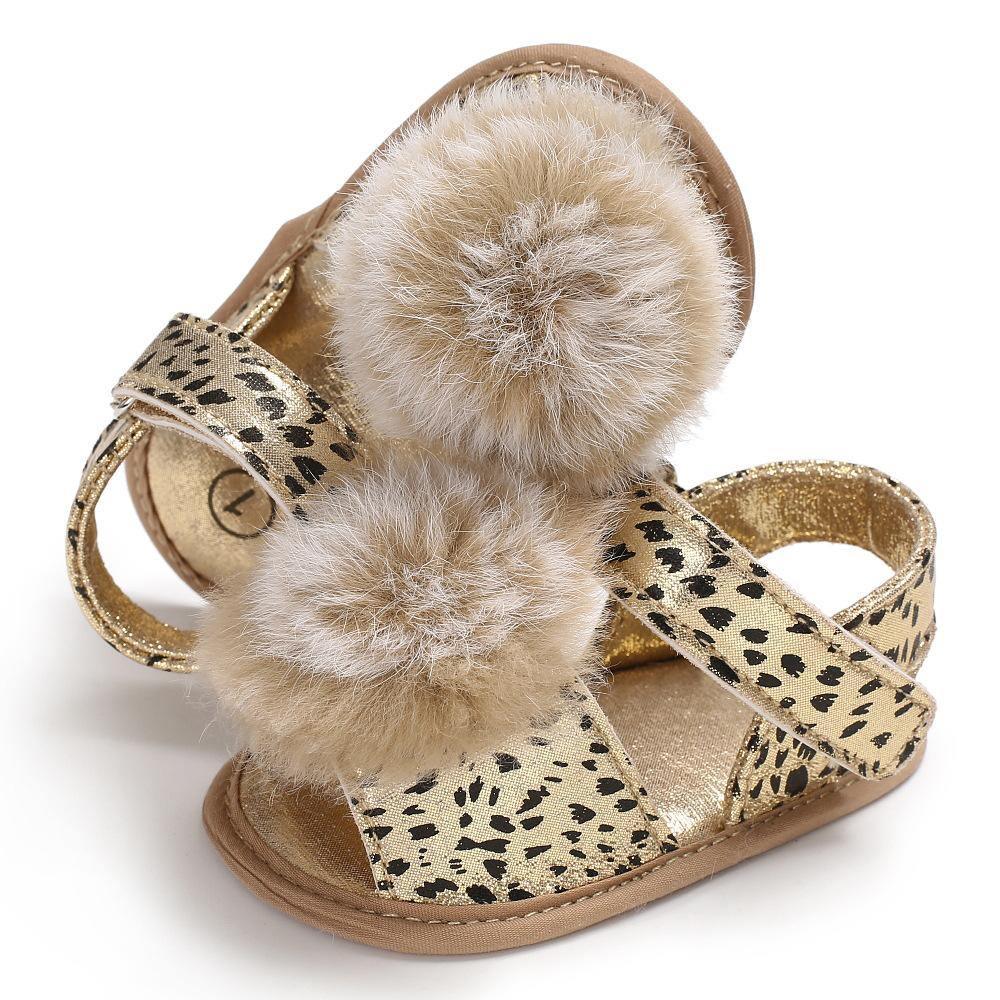 Baby 0-18M Newborn Children Shoes Leopard Cute Ball Wear Non-slip Shoes High Quality Soft And Comfortable Shoe