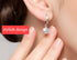 Great Luxury 925 Sterling Silver Jewelry Crystal Ball Elegant Stud Earrings For Women Modern Sterling Silver Jewelry