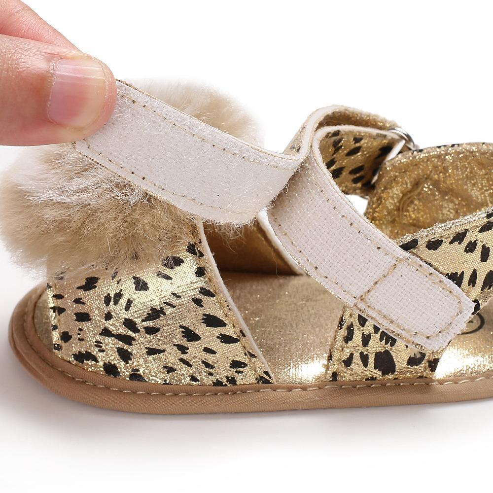 Baby 0-18M Newborn Children Shoes Leopard Cute Ball Wear Non-slip Shoes High Quality Soft And Comfortable Shoe