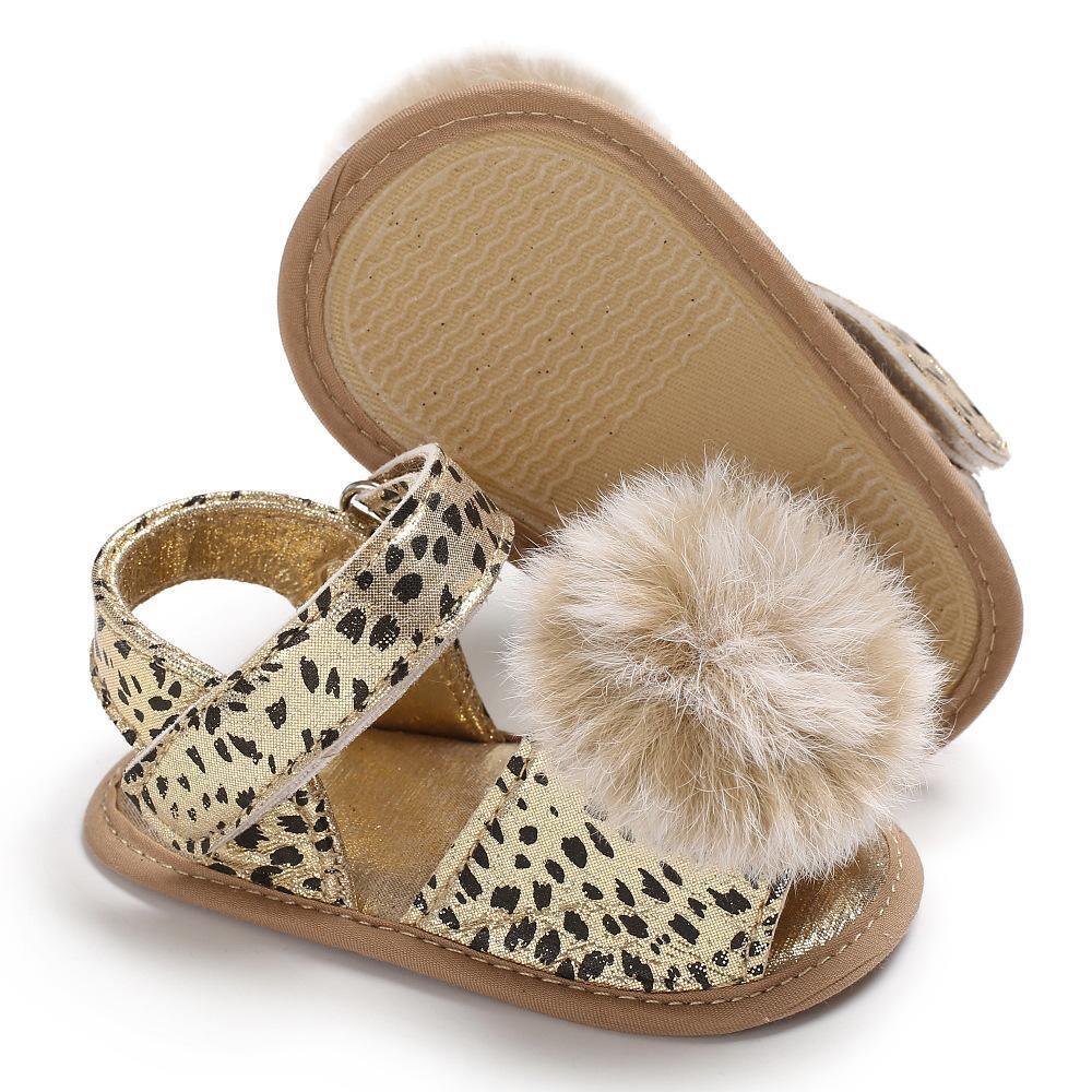 Baby 0-18M Newborn Children Shoes Leopard Cute Ball Wear Non-slip Shoes High Quality Soft And Comfortable Shoe