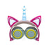 Luxury New Popular Esonstyle Kids Headphones Over Ear with LED Glowing Cat Ears,Safe Wired Kids Headsets 85dB Volume Limited, Food Grade Silicone, 3.5mm Aux Jack, Cat-Inspired Purple Headphones for Girls and Kids