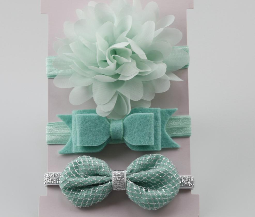 Handmade Vintage Retro Baby Elastic flower Headband Bowknot Hairband Toddler Infants For Baby