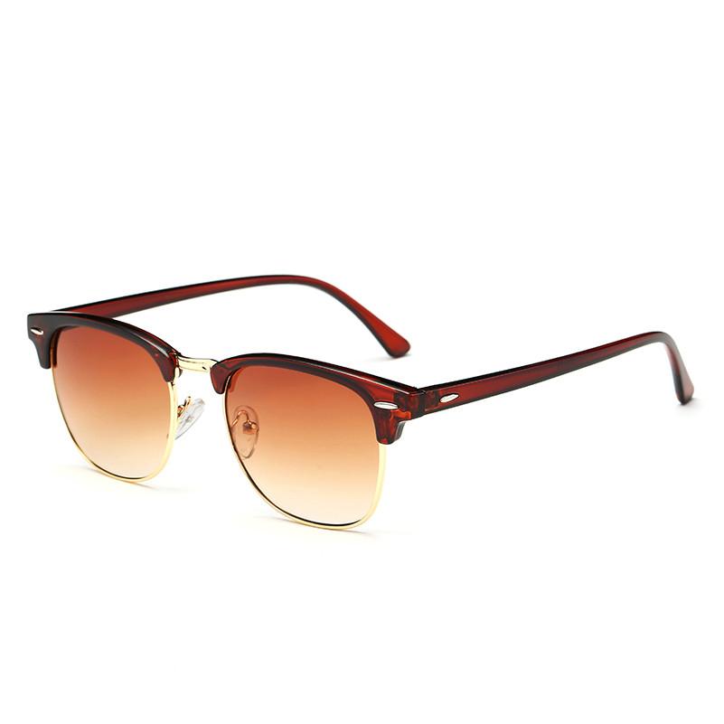 New Fashion Semi Rimless Retro Classic Luxury Polarized Sunglasses Men And Women Brand Designer Half Frame Sun Glasses Classic Oculos De Sol With UV400 Protection