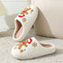 Christmas Slippers Gingerbread Slippers Women and Men Holiday Halloween Slippers Indoor Bedroom Fluffy Warm Fleece Slippers Winter Soft Cozy Home Non-Slip Soft Plush Slip-on Wool Lined House Shoes