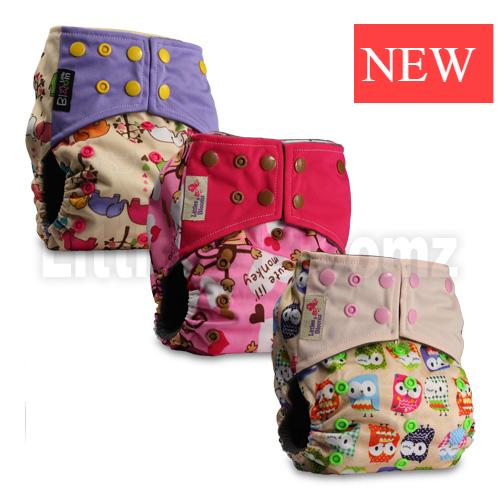 Modern Luxury Printed Washable Real Cloth Pocket Nappy,3 nappies/diapers Set For Girls and Boys Baby In Elegant Style