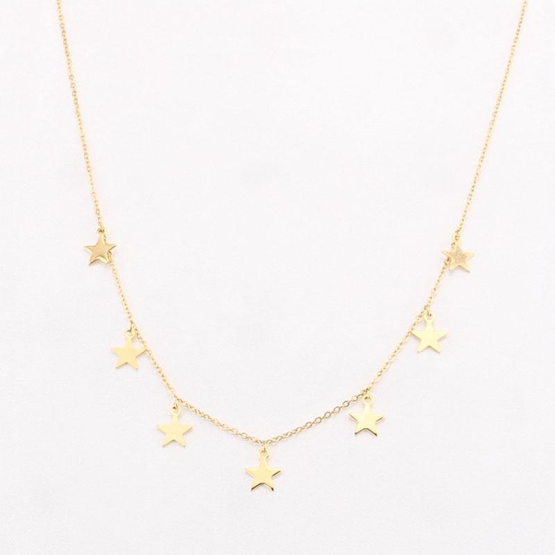 Elegant Non-Fading Luxury Stainless Steel Animal Butterfly Star Gold Necklace Amazing Women Choker Necklaces Pendants Femme Chain Jewelry Gifts