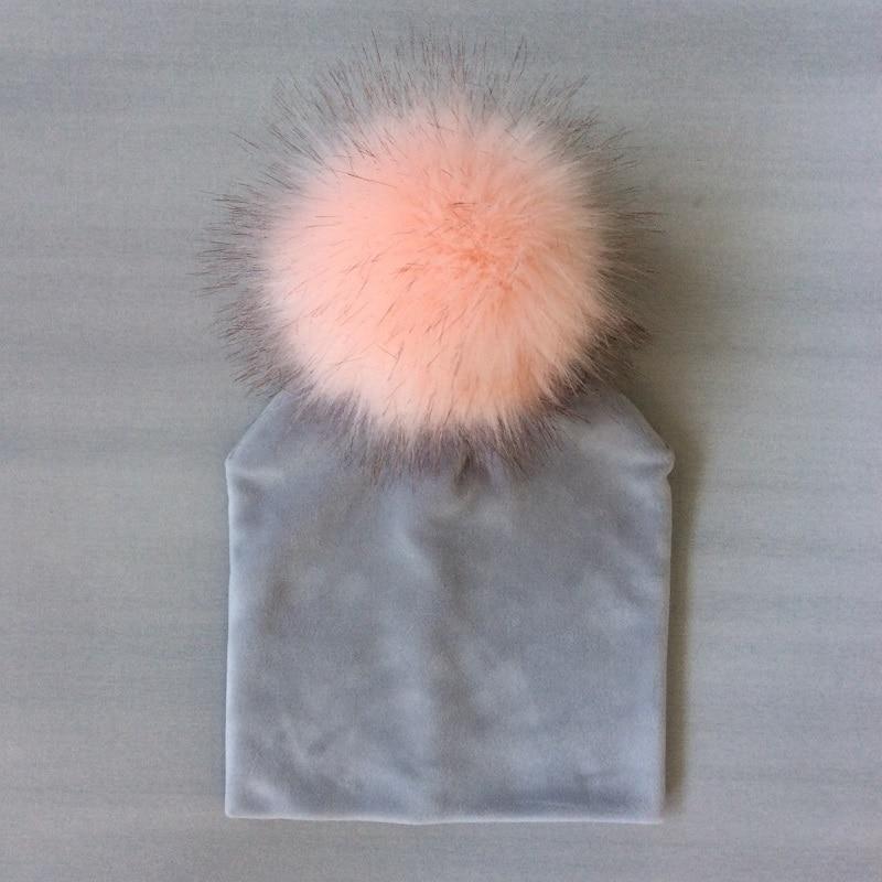 Kids Girls Solid Hat With Pompon Baby Beanie Pompom Cap Children's Accessories In Modern New Design