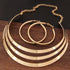 Trendy Gold Metal Torques Necklace Round Earrings Sets Women Party Statement Jewelry Dress Accessories Style