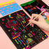 Magic Rainbow Color Scratch Art Paper Card Set With Graffiti Stencil Drawing Board Stick Art Painting Educational Toys