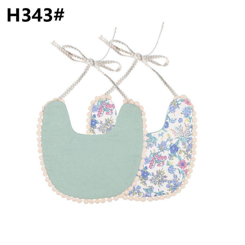 Modern Handamde Saliva Towel Floral Vintage Newborn Double Side Bibs Boys Girls Props Bandana Countryside Bib For Kids