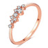 Rose Gold Color Twist Classical Cubic Zirconia Wedding Engagement Ring for Woman Girls Austrian Crystals Gift Rings