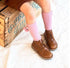 Luxury Modern Autumn Winter Baby Children Cherry Hair Ball Knee High Socks. Kid Cherry Knitted Sock For Kids