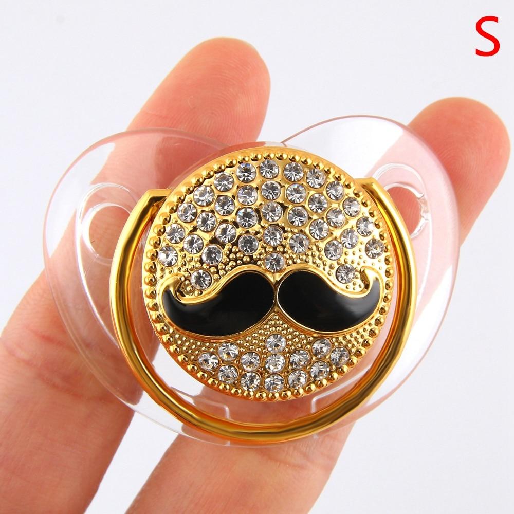 Diamond Luxury Modern Cartoon Eye Baby Pacifier Bling Newborn Kids Baby Boys Girl Nipples Silicone Pacifier For Baby