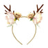 Luxury Christmas Antler Baby Girl Headbands Hair Accessories Xmas Deer Ear Flower Crown Hairband for Newborn Baby