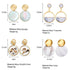 New Luxury Elegant Geometric Shell Dangle Earrings For Women In Round Small Drop Design