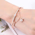 Rose Gold Stainless Steel Bracelets & Bangles Female Heart Forever Love Charm Bracelet For Women