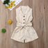 Luxury Elegant Summer Kids Girls Clothes Waistband Drawstring Romper Jumpsuit For Girls And Kids