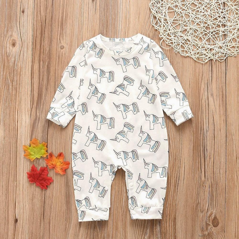 Baby Clothes Boys Girls Romper Floral Dinosaur Car Printed Long Sleeve Cotton Romper Kids Jumpsuit Playsuit For Kids