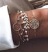 Bohemian Gold Tassel Bracelets For Women Summer Shell Clear Crystal Stone Luxury Jewelry