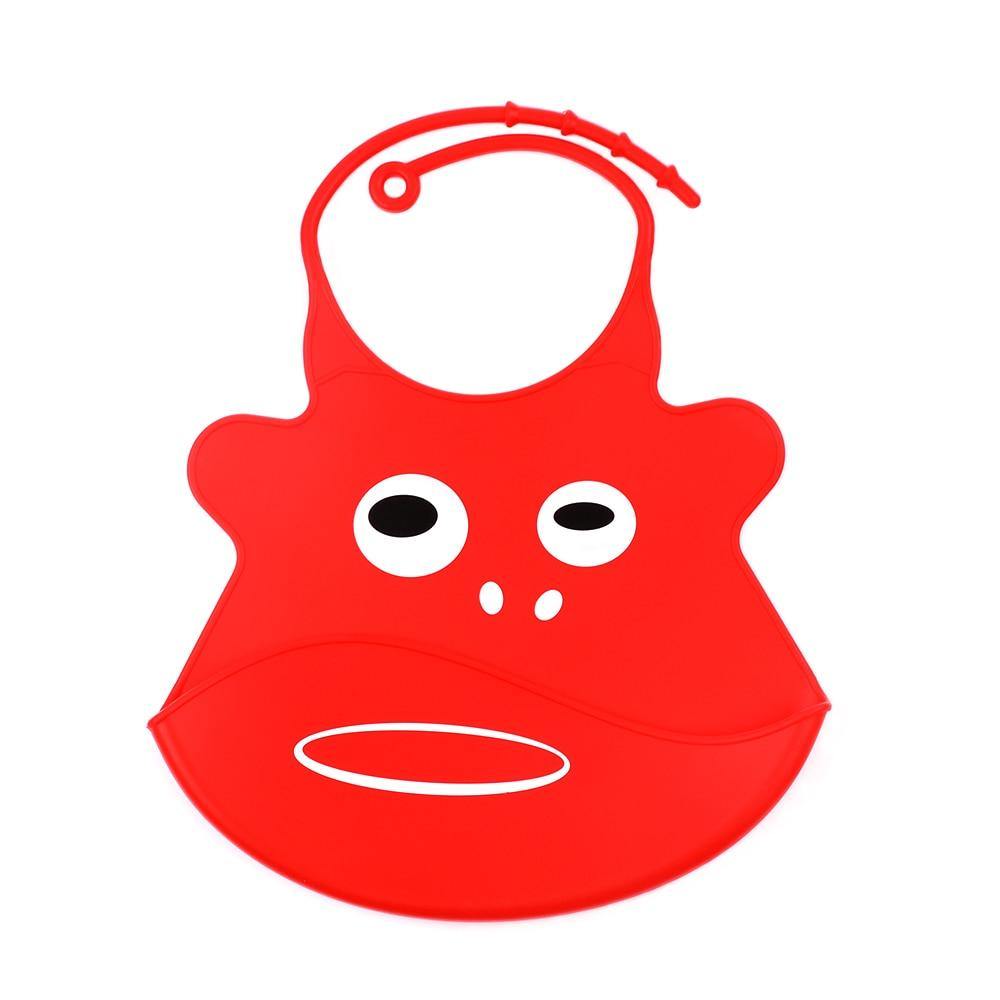 Silicone Baby Bibs waterproof Baby Saliva Towel Animal Adjustable Cloths Bandana Soft Feeding Cartoon Bib For Kids