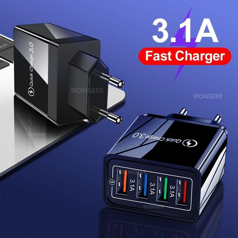 Portable USB Charger Quick Charge 3.0 4.0 QC3.0 Fast Charging Mobile Phone Accessories