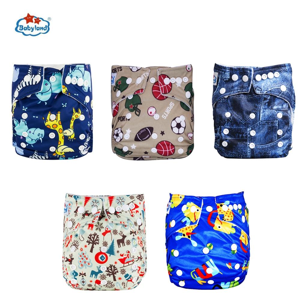 Modern Luxury Printed Baby Nappy 5pcs/Lot Washable Diapers Good Quality Pocket Diaper For Kids