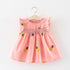 Summer Baby Frill Sleeve Newborn Infant Dresses Cotton Pineapple Sleeveless Toddler Dresses For Girls