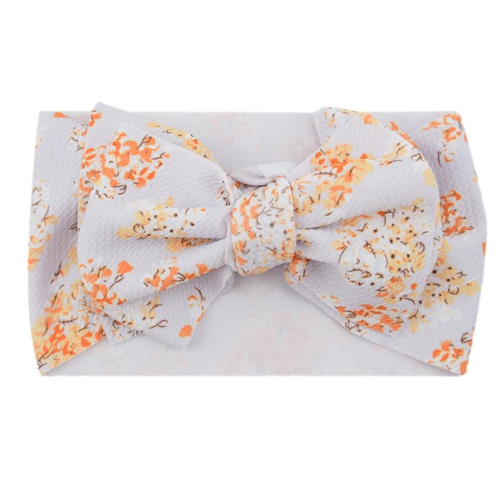 Luxury Mdoern Big Baby Kids Bows Headband Girls Floral Headwrap Elastic Hair Accessories Toddler Knotted for Girls