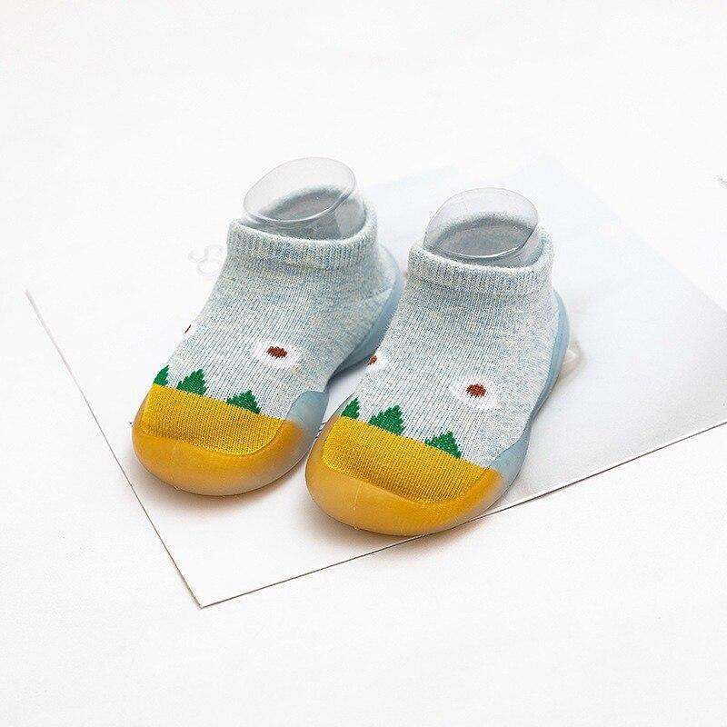 Children Anti-slip Shoes Newborn Baby Girl Cotton Non-slip Floor Socks Baby Boy Rubber Cartoon Indoor Socks Infant Shoes