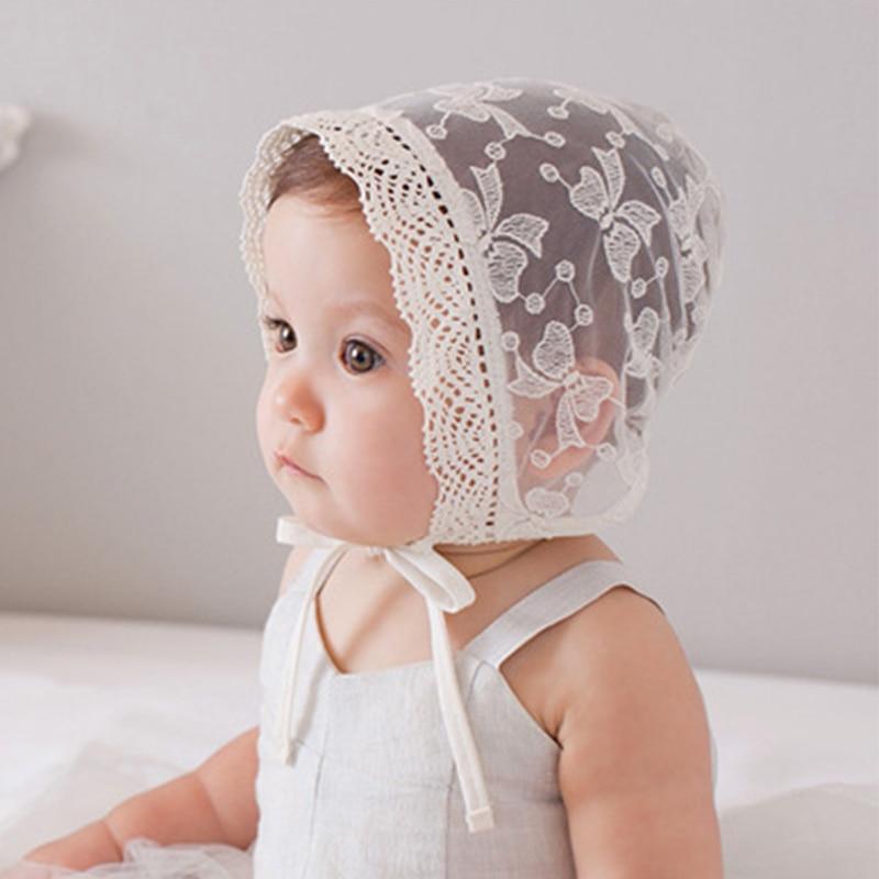 Retro Vintage Newborn Baby Cotton Baby Girl Hat Cap Princess Infant Toddler Baby Bonnet Girls Summer Sun Hat For Girls