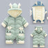 Modern Elegant Baby Warm Thick Cotton Hooded Jumpsuit Snowsuit Rompers Outfit for Children In Modern Design