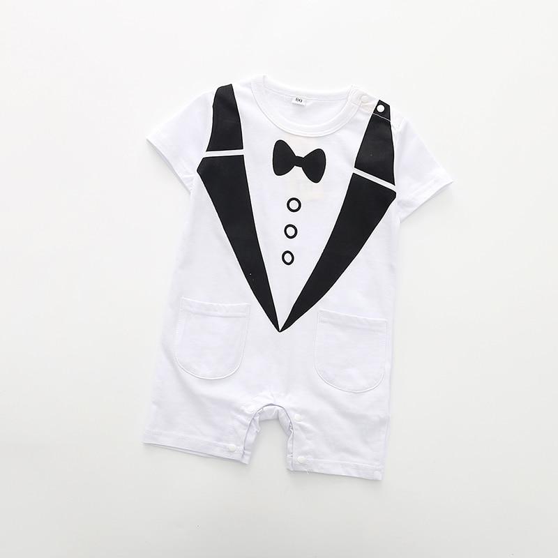 Luxury Baby Rompers Summer Style Baby Boy Girl Clothing Newborn Infant Short Sleeve Clothes Suit For Boys 1st Birthday