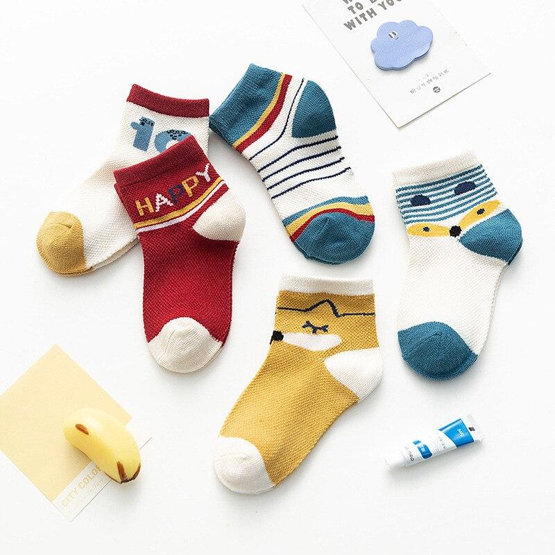 5Pairs Newborn Cotton infant Anti-slip floor socks for Boys/Girls Cute Cartoon animal Baby Toddler Socks For Baby and Kids