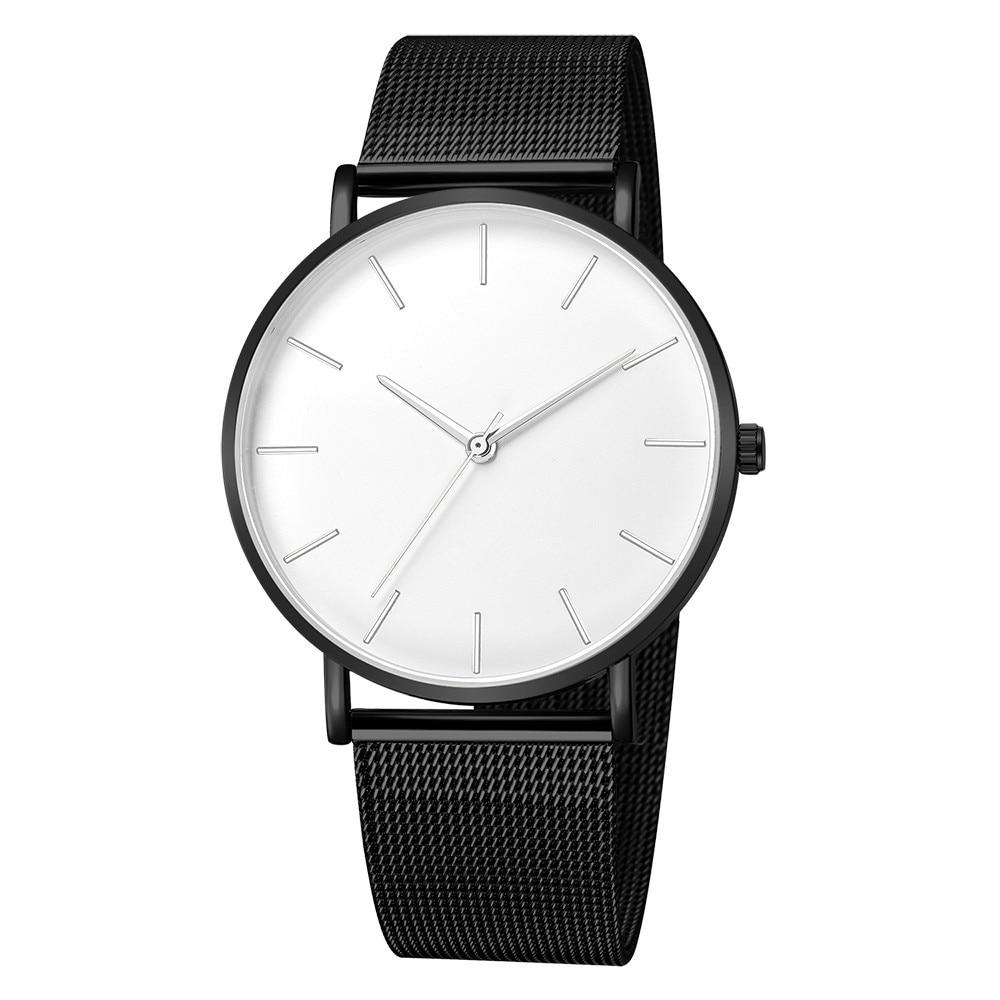 STEVVEX Men Watch Quartz Casual Watches Simple Metal Hour Reloj Quartz Watch Montre Mesh Stainless Steel clock For Men's and Boys