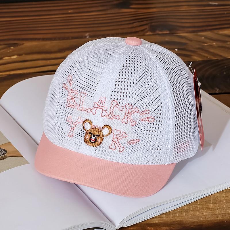 Luxury Summer Newborn Baby Sun Hat Cotton Beret Hat Cartoon Striped Bear Snapback Baseball Cap Baby Hats For girls and Boys Kids