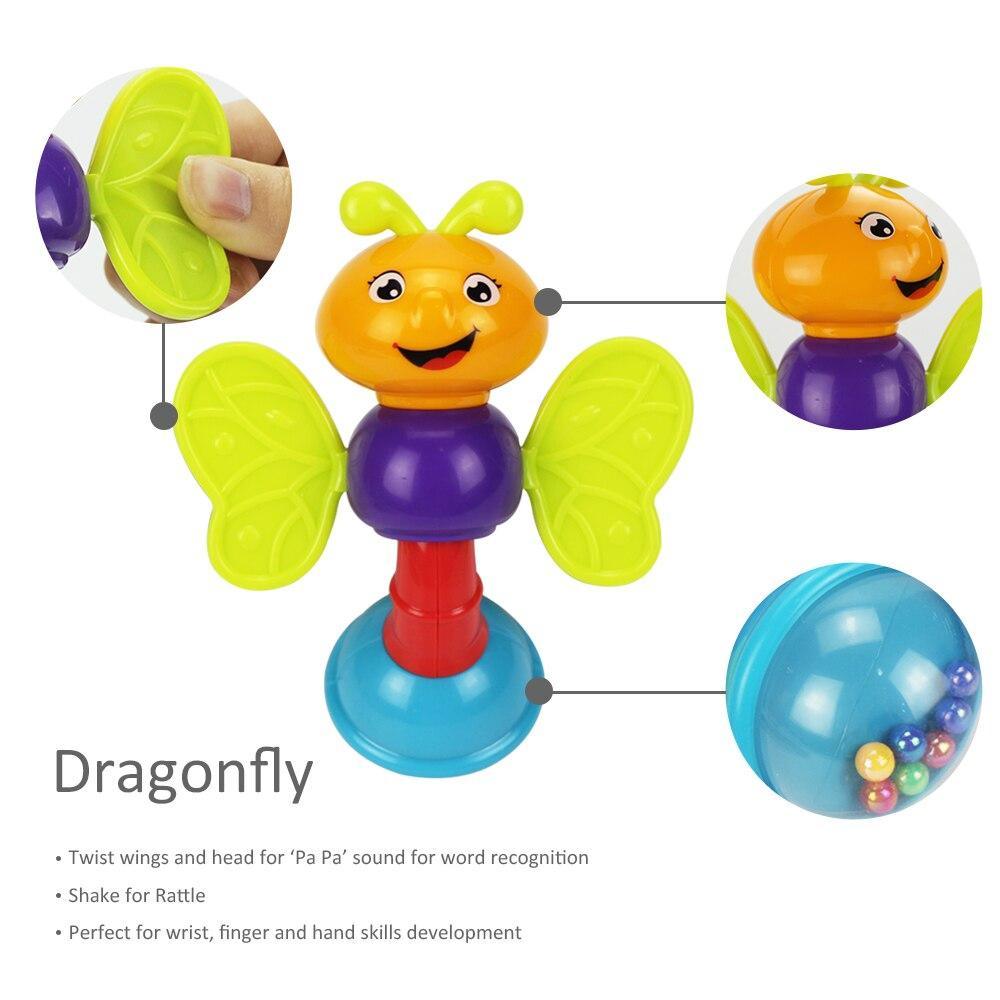 Baby Rattles Teether Shaker Grab and Spin Rattle Musical Toy Set Early Educational Toys For Baby