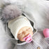 Winter Baby Boy Girl Artificial Pompom Knitted Hat Toddler Kids Caps With Pompon for Newborn