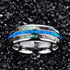 Luxury Elegant Silver 8mm Polished Finish Stainless Steel Ring Engraved Wedding Band For Men Jewelry style