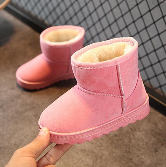 Winter Kids Fashion Snow Boots Thick Warm Plush Soft Bottom Girls Short Boots Ski Boot For Toddler