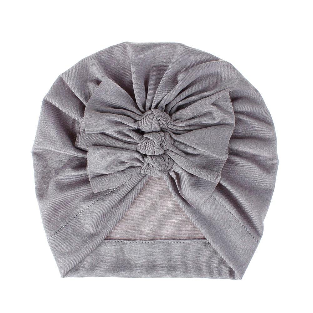 Modern Handamde Toddler Baby Boys& Girls Turban Head Wrap Beanie Cotton Hat Solid Cap Headband For Kids